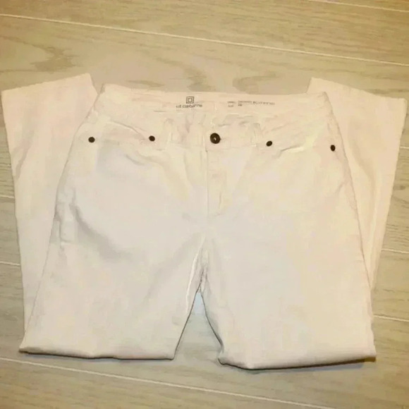 Liz Claiborne Denim - Liz Claiborne Skinny Boyfriend, White jean, Size 4P
